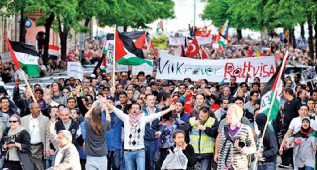 İsveçte İsrail protestosu