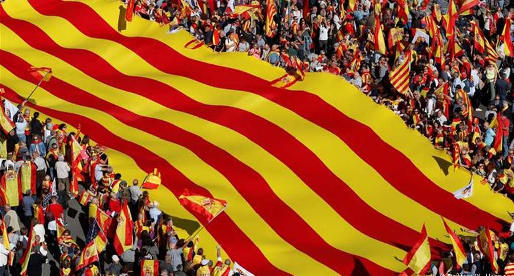 Barselonada İspanyanın Birliği için Sokağa Çıkıldı