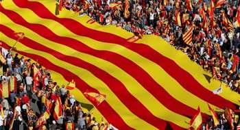 Barselona'da İspanya'nın Birliği için Sokağa Çıkıldı