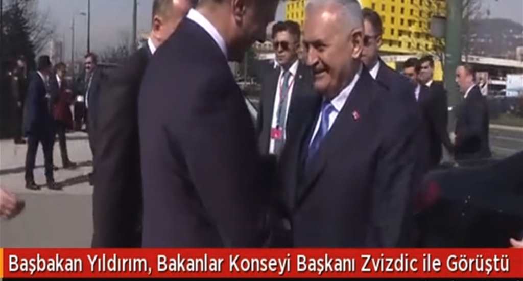 Başbakan Yıldırım, Bakanlar Konseyi Başkanı Zvizdic ile görüştü
